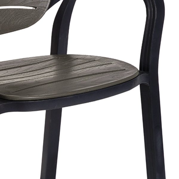 253 000089 3 Icon-Gentle pakoworld dining set 3pcs PP in anthracite colorOutdoor furniture > Garden food table