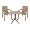 253 000093 Armchair Candor pakoworld anthracite metal and gray textilene 65x56x106cmOutdoor furniture > Garden armchairs