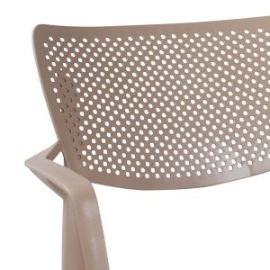 253 000097 2 Dining table Icon-Frontline pakoworld set of 3 pieces PP in cappuccino colorOutdoor furniture > Garden food table