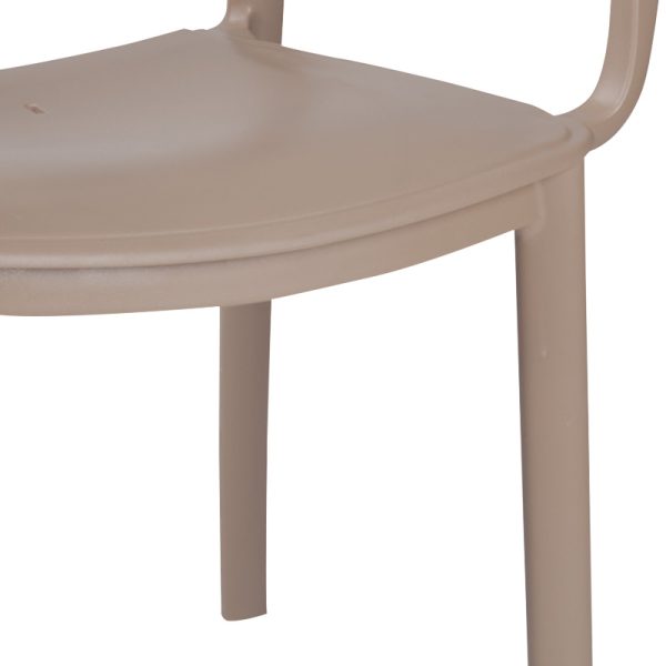 253 000097 3 Dining table Icon-Frontline pakoworld set of 3 pieces PP in cappuccino colorOutdoor furniture > Garden food table