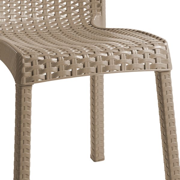 253 000099 3 Icon-Confident pakoworld dining set 3pcs PP in cappuccino colorOutdoor furniture > Garden food table