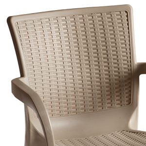 253 000100 2 Icon-Festive pakoworld dining set 3pcs PP in cappuccino colorOutdoor furniture > Garden food table