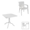 253 000105 Icon-Confident pakoworld dining set 5pcs PP in cappuccino colorOutdoor furniture > Garden food table