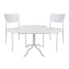 253 000106 Sunbed Jaipur pakoworld aluminium white-white textileneOutdoor furniture > Sunbeds