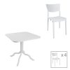 253 000107 Icon-Ignite pakoworld dining set 3pcs PP in cappuccino colorOutdoor furniture > Garden food table
