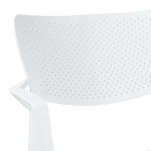 253 000109 2 Dining table Icon-Fontline pakoworld set of 5 pieces PP in white shadeOutdoor furniture > Garden food table
