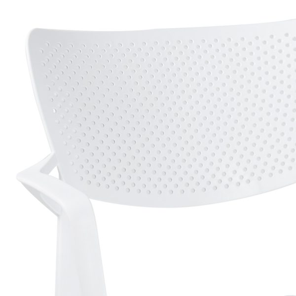253 000109 2 Dining table Icon-Fontline pakoworld set of 5 pieces PP in white shadeOutdoor furniture > Garden food table