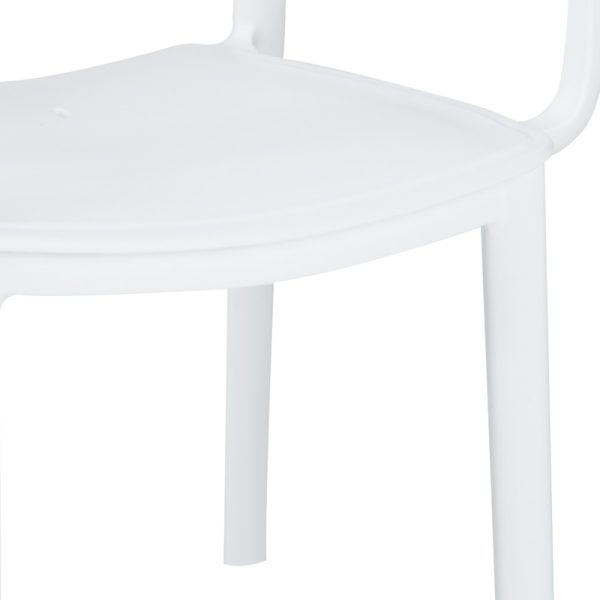253 000109 3 Dining table Icon-Fontline pakoworld set of 5 pieces PP in white shadeOutdoor furniture > Garden food table
