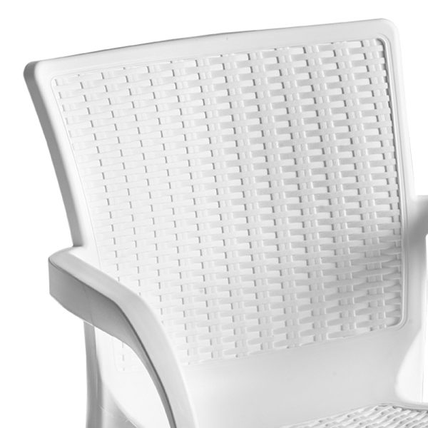 253 000112 2 Dining table Icon-Festive pakoworld set of 3 pieces PP in white shadeOutdoor furniture > Garden food table