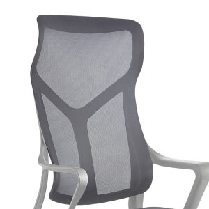 254 000005 4 Manager office chair Flexibility pakoworld with fabric mesh in grey colourOffice furniture > Manager office chairs