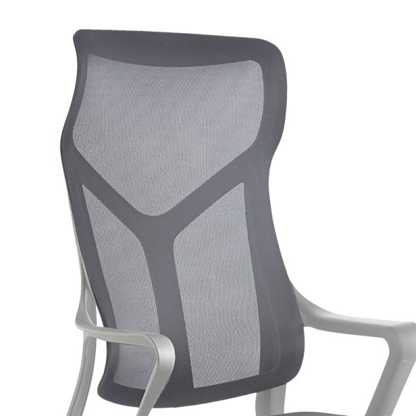 254 000005 4 Manager office chair Flexibility pakoworld with fabric mesh in grey colourOffice furniture > Manager office chairs