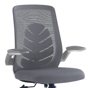 254 000007 4 Office chair Enrich pakoworld with fabric mesh in grey colourOffice furniture > Labor office chairs