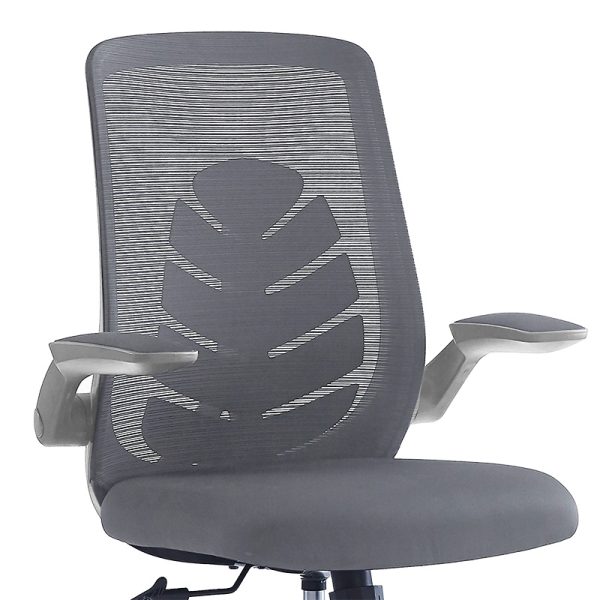 254 000007 4 Office chair Enrich pakoworld with fabric mesh in grey colourOffice furniture > Labor office chairs