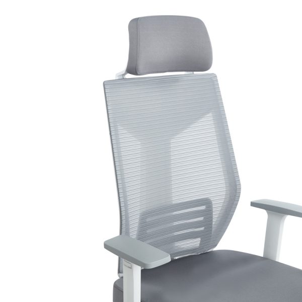 254 000012 4 Manager office chair Commend pakoworld with fabric mesh in grey colorOffice furniture > Labor office chairs