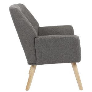 255 000011 2 Armchair Likable pakoworld fabric grey natural 67x89x86cmIndoor furniture > Living room armchairs