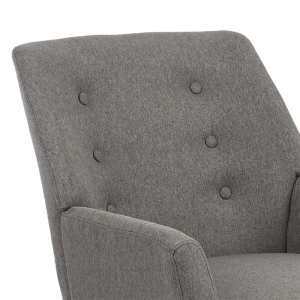 255 000011 4 Armchair Likable pakoworld fabric grey natural 67x89x86cmIndoor furniture > Living room armchairs