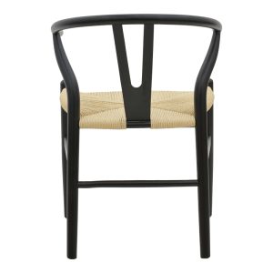 263 000025 4 Chair Wishbone pakoworld black beech wood-natural color rope 53x55x76cmBOHO CHIC > Chairs and Armchairs