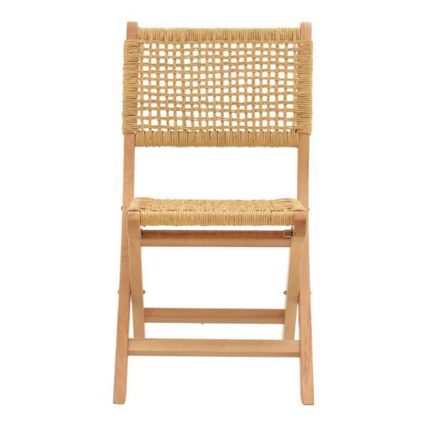 263 000040 3 Folding chair Xianju pakoworld beech wood and rope in natural shade 47x58x85cmBOHO CHIC > Chairs and Armchairs