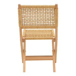263 000040 4 Folding chair Xianju pakoworld beech wood and rope in natural shade 47x58x85cmBOHO CHIC > Chairs and Armchairs