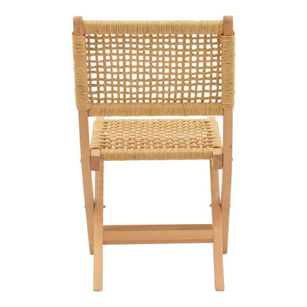 263 000040 4 Folding chair Xianju pakoworld beech wood and rope in natural shade 47x58x85cmBOHO CHIC > Chairs and Armchairs
