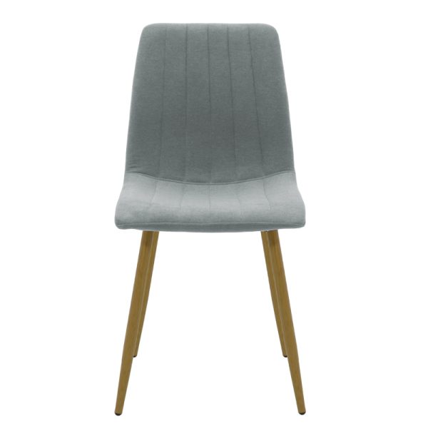 264 000019 3 Chair Noor pakoworld gray-blue fabric-leg natural metal 44x55x86cmIndoor furniture > Chairs