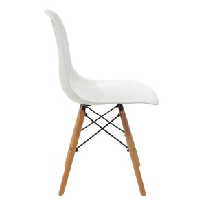 271 000004 3 Chair Julita pakoworld PP white-natural leg 46x50x82cmIndoor furniture > Chairs