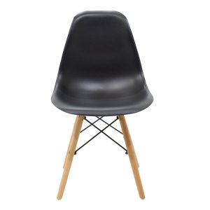 271 000005 3 Chair Julita pakoworld PP black-natural leg 46x50x82cmIndoor furniture > Chairs