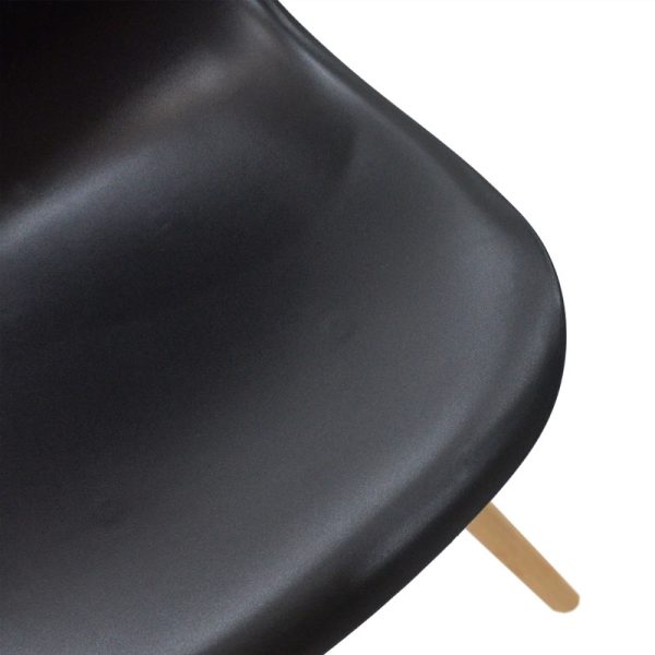 271 000005 4 Chair Julita pakoworld PP black-natural leg 46x50x82cmIndoor furniture > Chairs