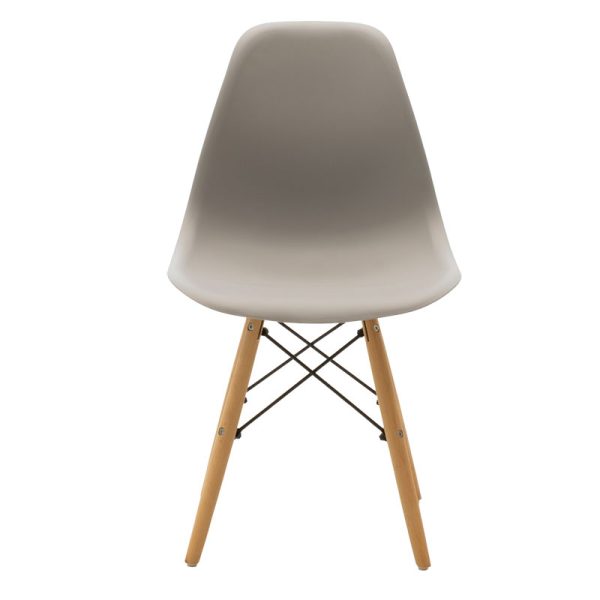 271 000006 3 Chair Julita pakoworld PP grey-natural leg 46x50x82cmIndoor furniture > Chairs