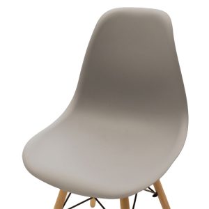 271 000006 4 Chair Julita pakoworld PP grey-natural leg 46x50x82cmIndoor furniture > Chairs