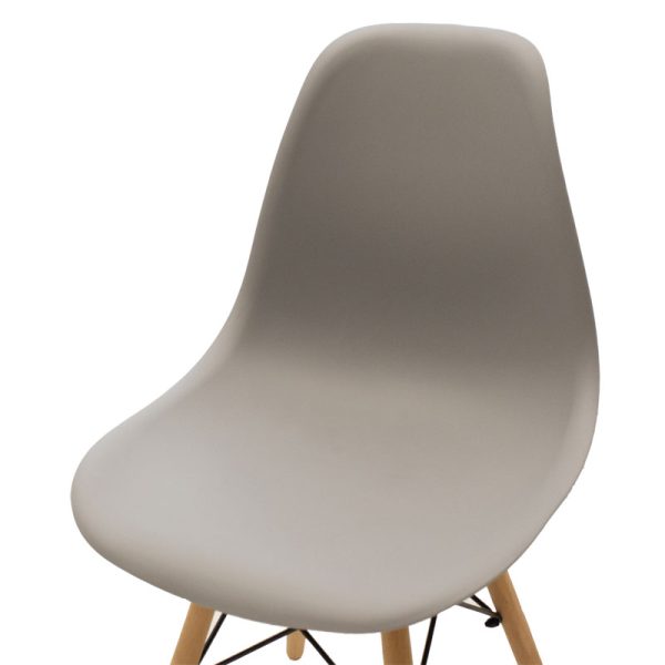 271 000006 4 Chair Julita pakoworld PP grey-natural leg 46x50x82cmIndoor furniture > Chairs
