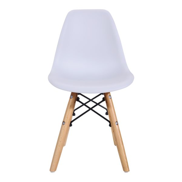 271 000024 2 Julita chair for children pakoworld PP white pp and natural beech wood 35x31x57.5cmIndoor furniture > Children's Room
