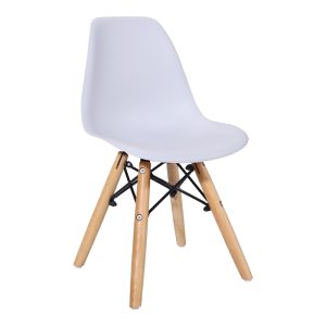 271 000024 Julita chair for children pakoworld PP white pp and natural beech wood 35x31x57.5cmIndoor furniture > Children's Room