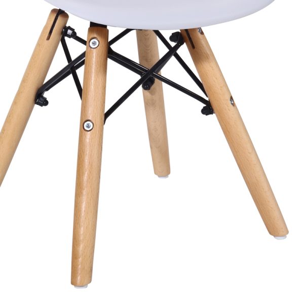 271 000024 4 Julita chair for children pakoworld PP white pp and natural beech wood 35x31x57.5cmIndoor furniture > Children's Room