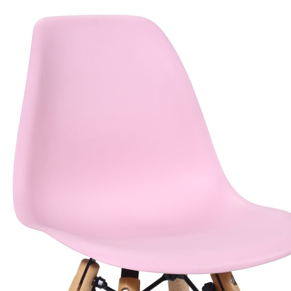 271 000025 3 Julita chair for children pakoworld PP pink pp and natural beech wood 35x31x57.5cmIndoor furniture > Children's Room