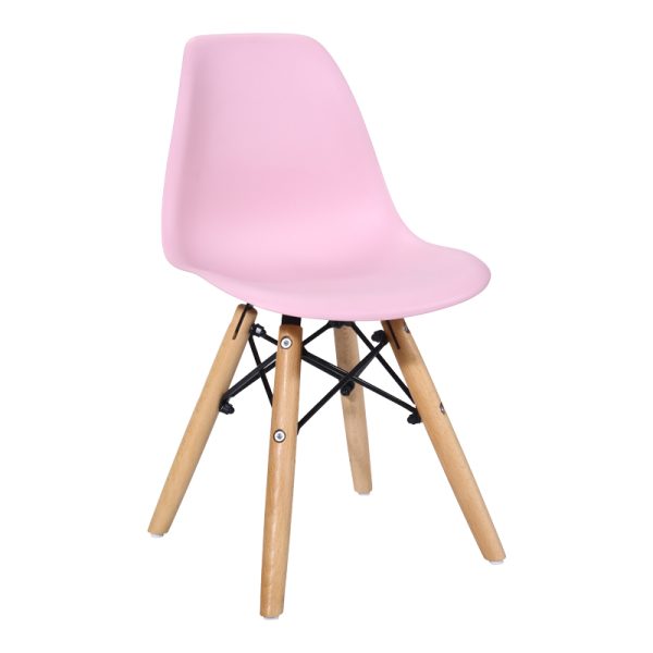 271 000025 Julita chair for children pakoworld PP pink pp and natural beech wood 35x31x57.5cmIndoor furniture > Children's Room