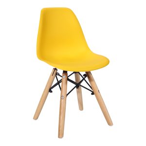 271 000026 Julita chair for children pakoworld PP yellow pp and natural beech wood 35x31x57.5cmIndoor furniture > Children's Room