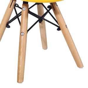 271 000026 4 Julita chair for children pakoworld PP yellow pp and natural beech wood 35x31x57.5cmIndoor furniture > Children's Room