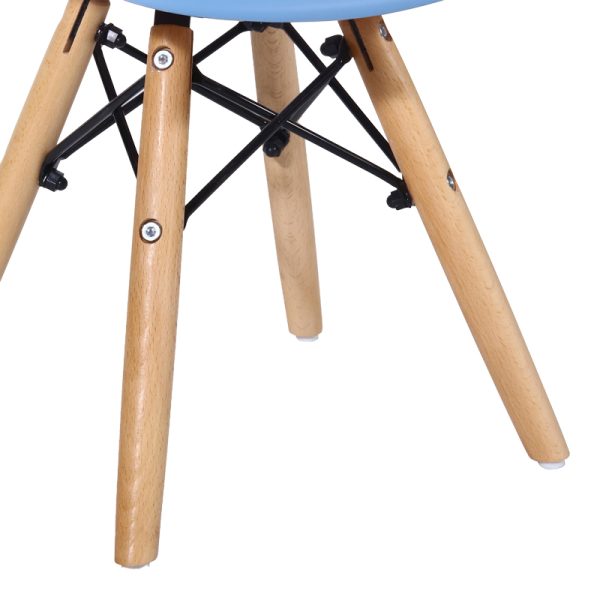 271 000027 4 Julita chair for children pakoworld PP blue pp and natural beech wood 35x31x57.5cmIndoor furniture > Children's Room