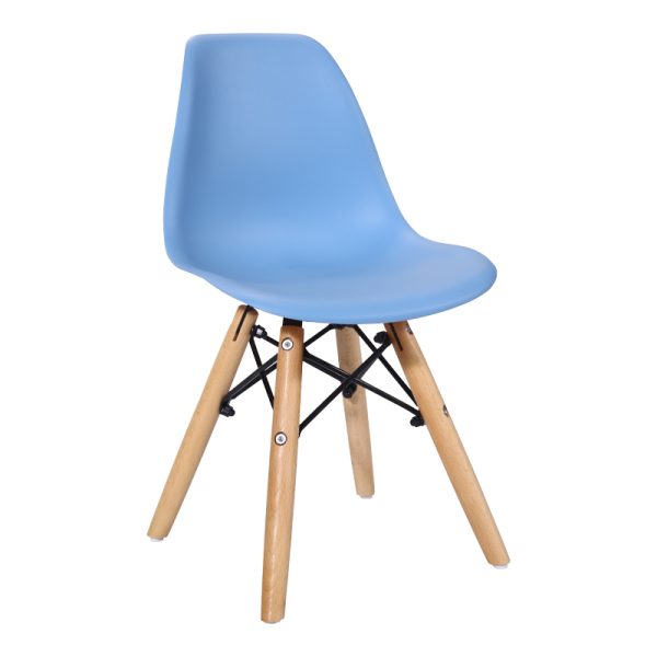 271 000027 Julita chair for children pakoworld PP blue pp and natural beech wood 35x31x57.5cmIndoor furniture > Children's Room