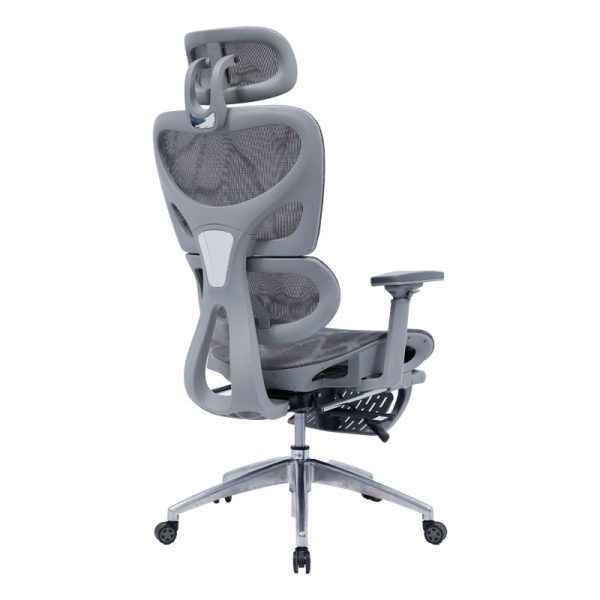 275 000001 3 Office chair manager with footrest Thelonius pakoworld mesh greyOffice furniture > Manager office chairs