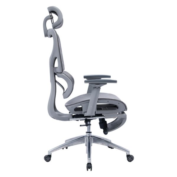 275 000001 4 Office chair manager with footrest Thelonius pakoworld mesh greyOffice furniture > Manager office chairs