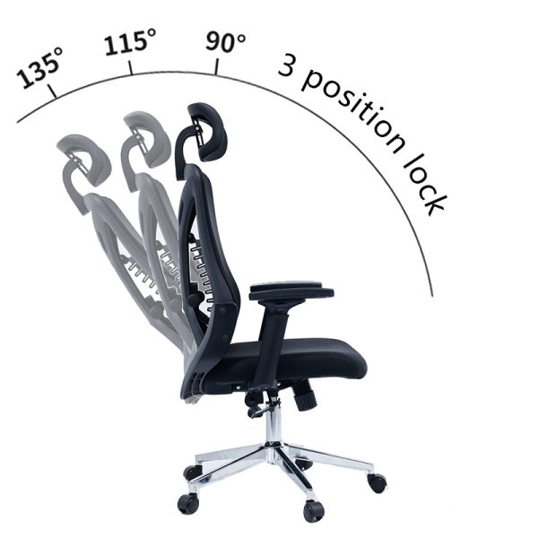 275 000011 2 Office chair manager Andrew pakoworld mesh blackOffice furniture > Manager office chairs