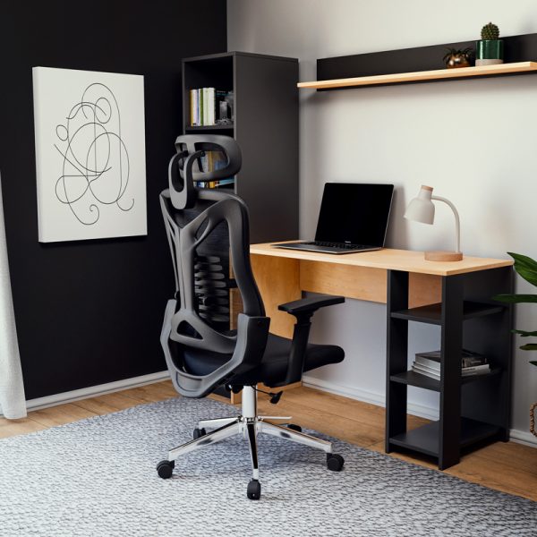275 000011 3 Office chair manager Andrew pakoworld mesh blackOffice furniture > Manager office chairs