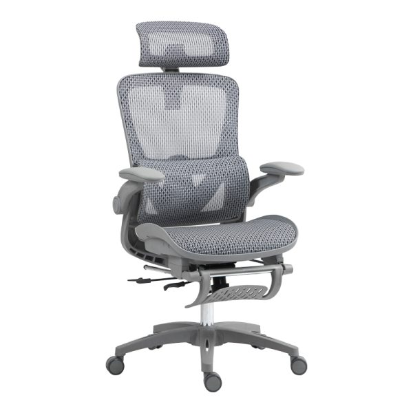 275 000018 Work chair manager Zenyk pakoworld mesh in black and white color 63x70x126cmOffice furniture > Labor office chairs