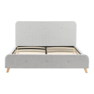279 000014 3 Double bed Restel pakoworld grey fabric 160x200cm