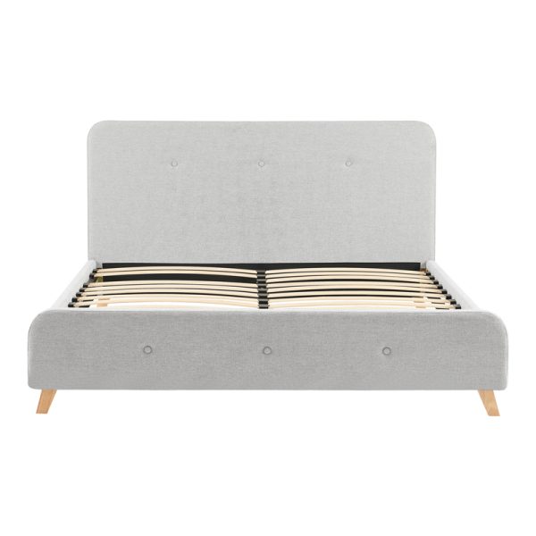 279 000014 3 Double bed Restel pakoworld grey fabric 160x200cm