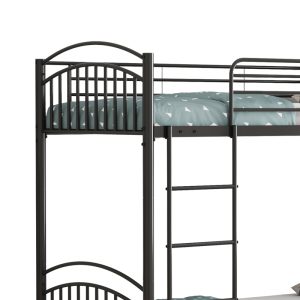 285 000005 2 Bunk bed Mordecai pakoworld black metal 97.5x200x165cmIndoor furniture > Children's Room