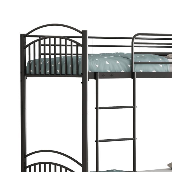 285 000005 2 Bunk bed Mordecai pakoworld black metal 97.5x200x165cmIndoor furniture > Children's Room