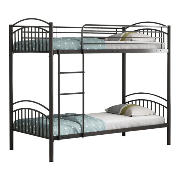 285 000005 Bunk bed Mordecai pakoworld black metal 97.5x200x165cmIndoor furniture > Children's Room
